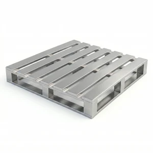 Przemysłowa paleta stalowa Titan 1200x1000 mm marki Evolaser o udźwigu 2,5 tony. Wzmocniona konstrukcja Heavy Duty do magazynowania ciężkiego i automatyki logistycznej.